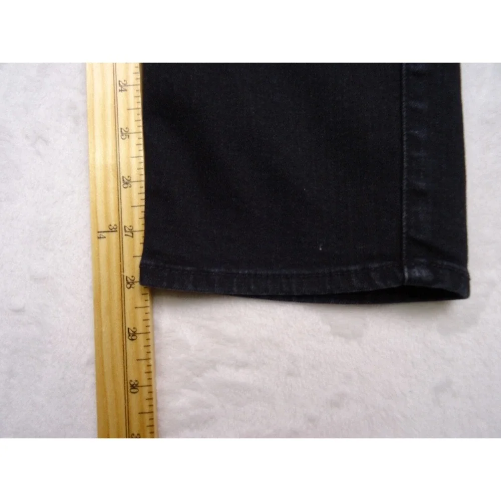 7 For All Mankind Womens Jeans Size 27 Black Denim The Relax Skinny Mid Rise‎
